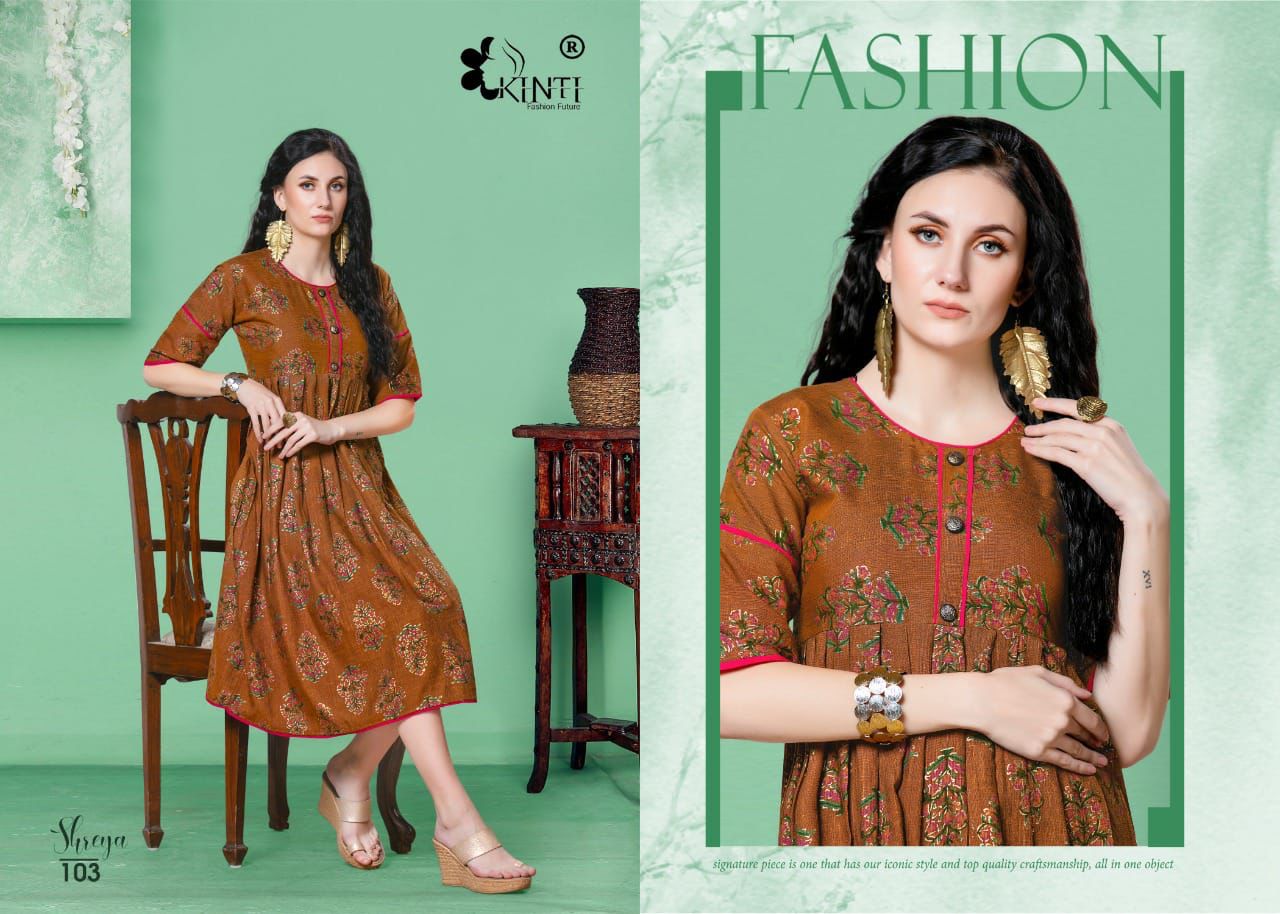 Kinti Shreya Ethnic Wear Latest Designer Anarkali Kurti Collection